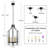 Mid-Century 6-Light Dimmable Cage Pendant Light-70616078
