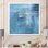 «Blue And Frozen Grunge Art», reproduction d'art sur toile encadrée
