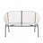 51.92'' Wide Curved Iron Loveseat-1967819231