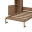 Grand lit escamotable avec tablettes et armoires