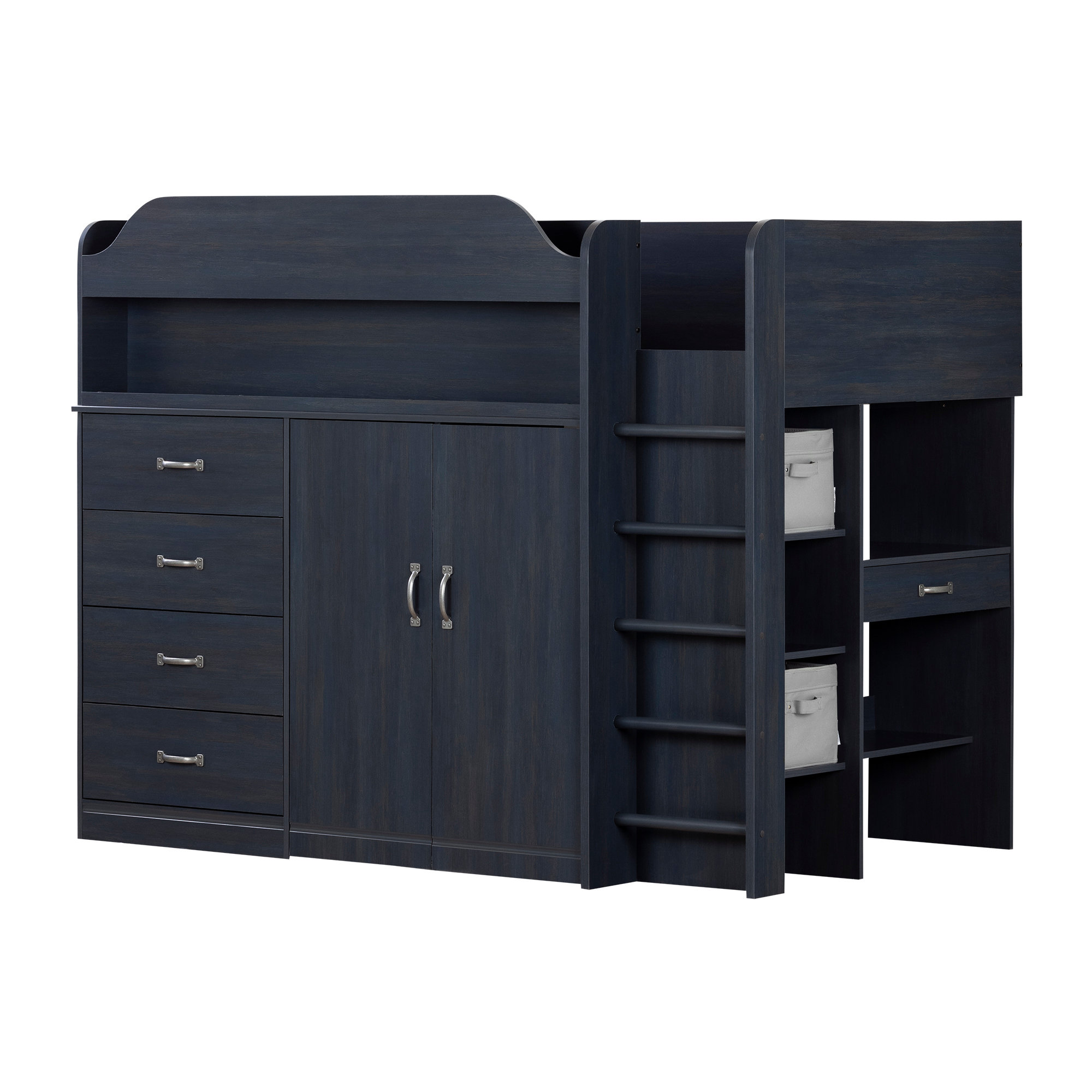 South Shore Arlen Kids Twin Storage Loft Bed & Reviews Perigold