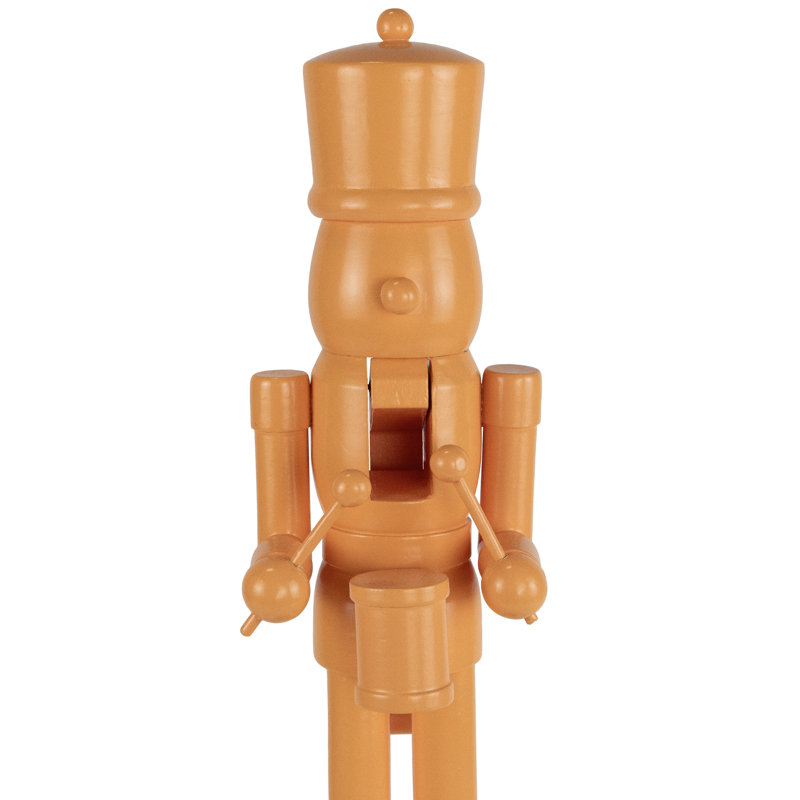 Drummer Soldier Nutcracker Christmas Figure - 15" - Orange