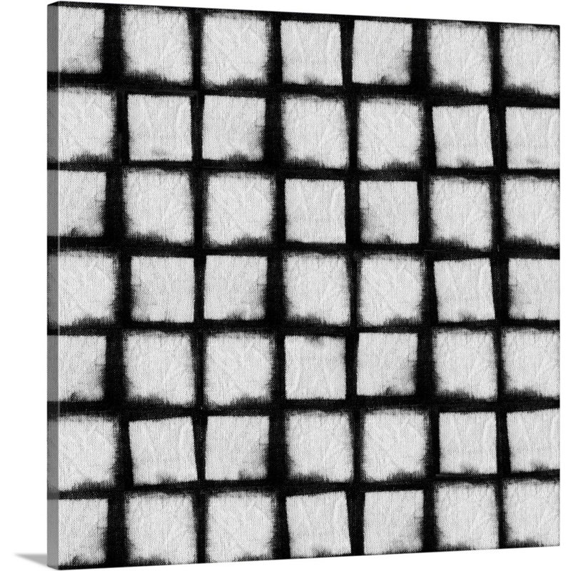 Reproduction d’art sur toile, "shibori Black I" par Nancy Green, Toile tendue, H 16 po x l 16 po x P 1,25 po