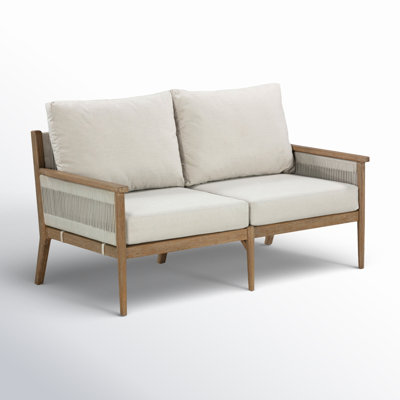 Rydell 55'' Wide Outdoor Reversible Patio Sofa with Cushions