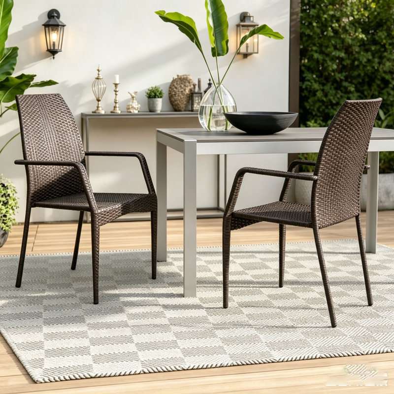 Chaises d'extérieur en osier