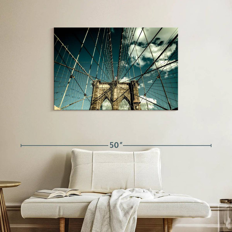 Lilie Brooklyn Bridge Steel Cables, 26" H x 39" W