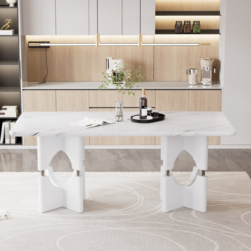 Table de salle à manger Modern, Blanc