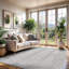 Tapis intérieur / extérieur en jute naturelle Kinsella-255050355