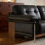 Black Genuine Leather Standard Sofa cushion Threeseat-808530149