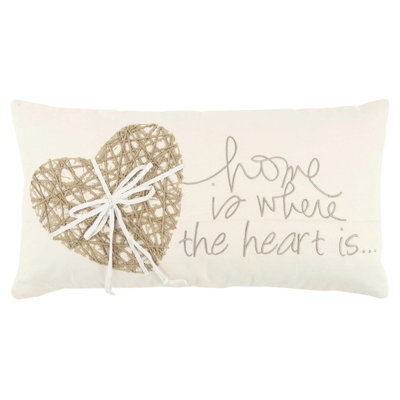 11" X 21" Home is Where the Heart Is Throw Pillow