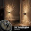 projecteur veilleuse à détecteur de mouvement, intensité variable, blanc chaud, rotative | Veilleuse murale avec variateur, allumage automatique crépusculaire et détecteur de mouvement, rotation à 180°, 3000K, décoration pour chambre, couloir, salle de bain et autres pièces