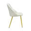 Chaise d'appoint blanche en cuir synthétique, ensemble de 2