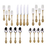 Oneida Golden Michelangelo 20 Piece Fine Flatware Set, Service For 4