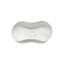 Lavabo vasque en marbre naturel blanc, 23,6 po x 14,2 po x H 7,1 po, conception ondulée, salle de bain spacieuse avec 7,1 po de hauteur, semi-polie et élégante