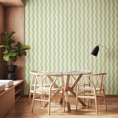 Wavey Stripe - Tonal Green