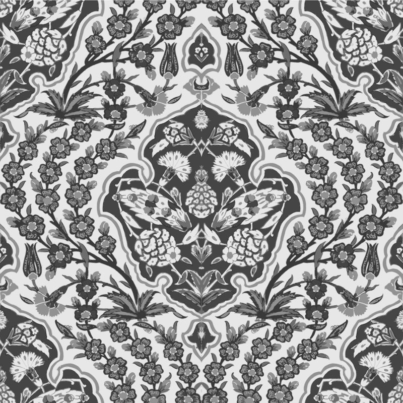 Nomad Ottoman Large 10' L x 24" W Peel and Stick Wallpaper Roll, Gray, Self-adhesive