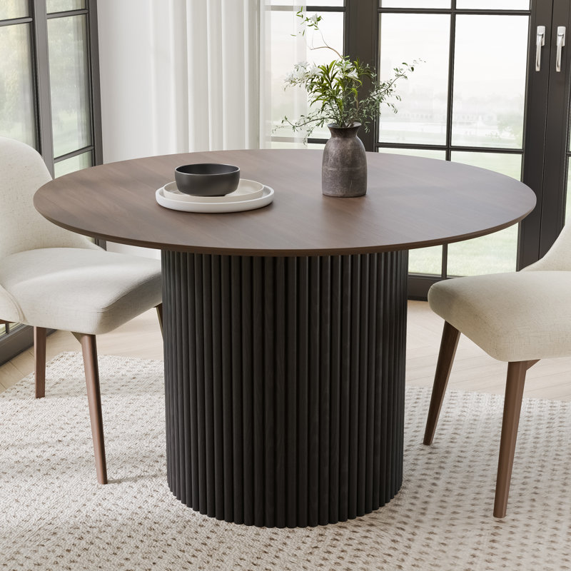 Table de salle à manger Soild, 30"H x 46"L x 46"W, Brown Wood