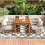 Ensemble repas 5 pièces pour patio avec table en bois d'acacia de 67 po et 4 fauteuils en rotin PE tissés à la main-297862051
