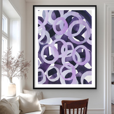 Abstract Purple Rings | Framed Matted Print for Home Decor