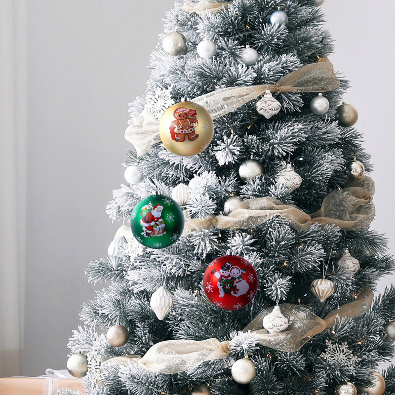 Mr. Christmas 6" Multicolor Shatterproof Plastic Ball Ornaments Set