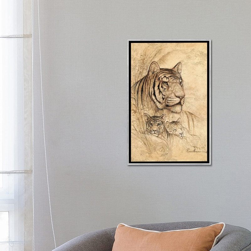 «Fear No More» par Ruane Manning - reproduction d'art, Aucun mat, H 26 po x l 18 po x P 1,5 po, Toile avec cadre argenté