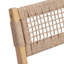 Chaise longue OMI en acacia et coussin beige