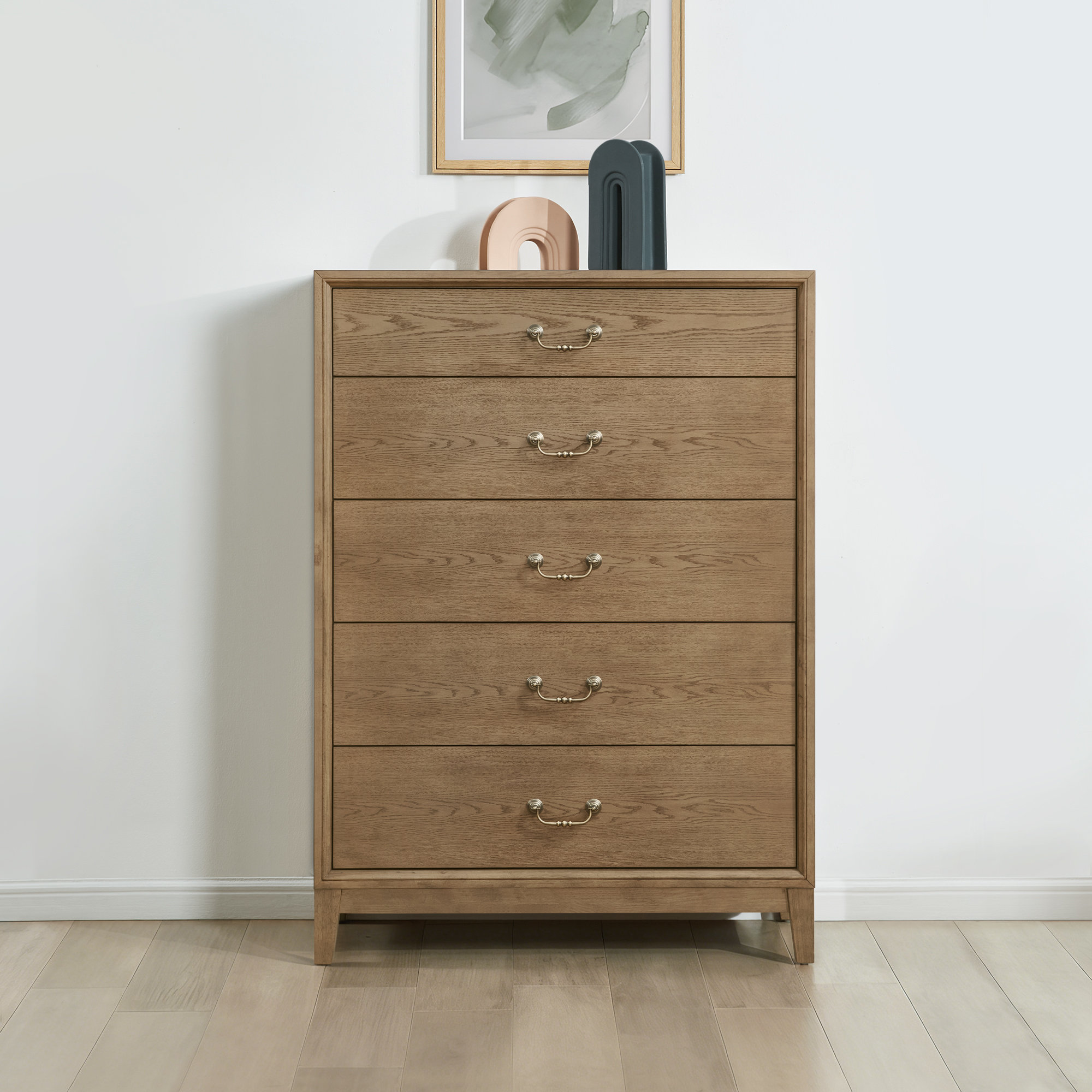Bartlett 5 Drawer Chest, Brown