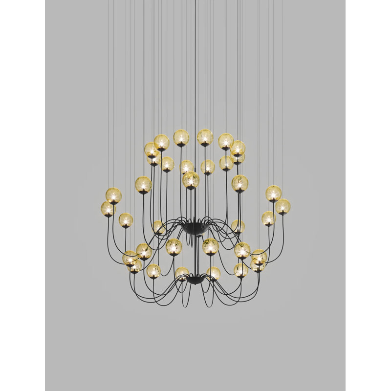Puppet Suspension 36P Smoky Transparent Glossy Chrome G9 Ul, Matte Black, Amber Transparent
