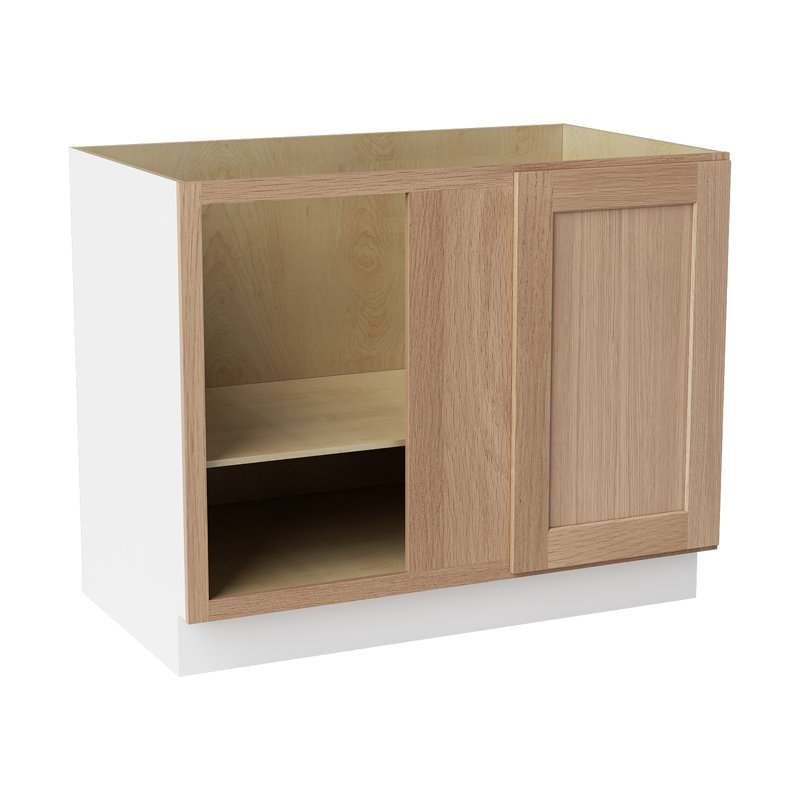 Armoire d'angle à base basse, Chêne Redondo, L 42 po x H 34,5 po x P 24 po
