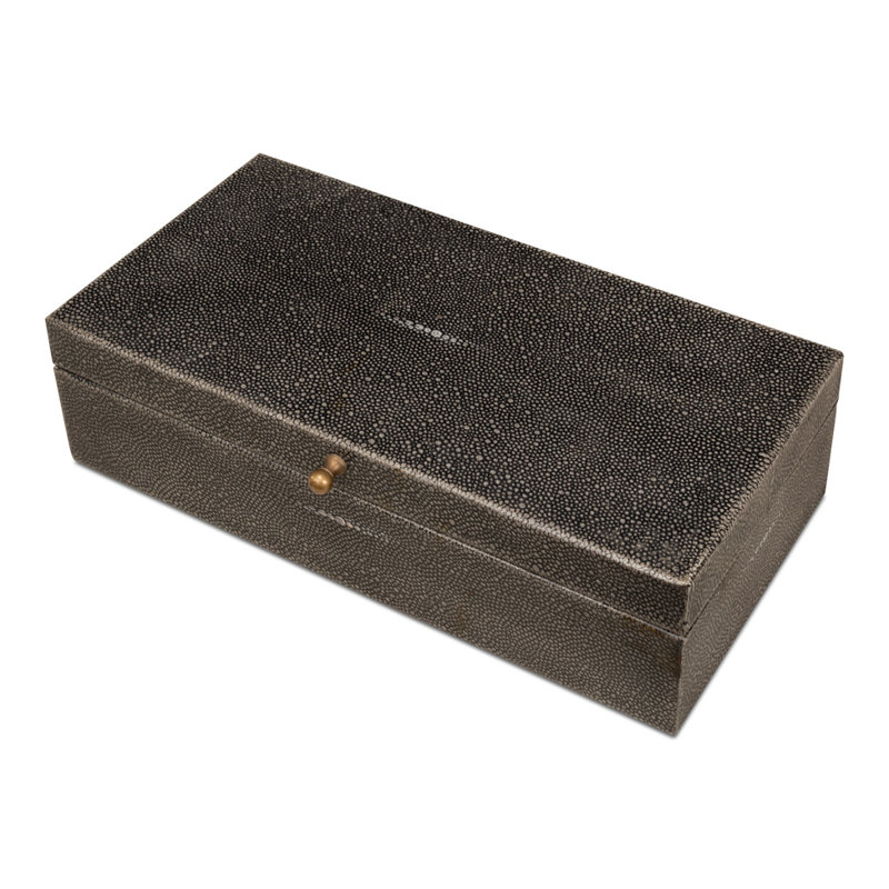Gatsburg Handmade Decorative Box, Gray