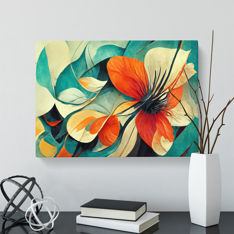 Flowers Abstract Vol.5 - Wrapped Canvas Print, 50cm H x 76cm W x 3cm D