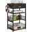 4-Tier AV Media Stand With Drawer, Video Game Console Shelf With 2 Hooks, Audio Rack Tower Perfect For/Xbox/ PS5/Switch/Game Consoles/DVD/Record Player/Projector/Sky Box/TV Accessories