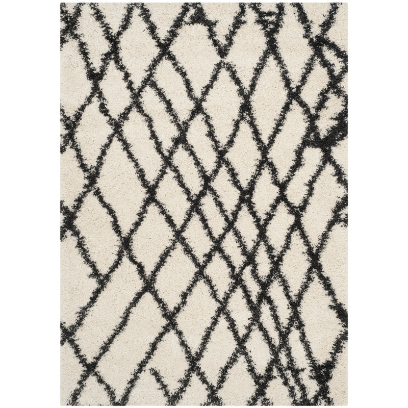 Ritney Sgb-Belize Shag Performance Geometric Rug, Rectangle 5'3" x 7'6"