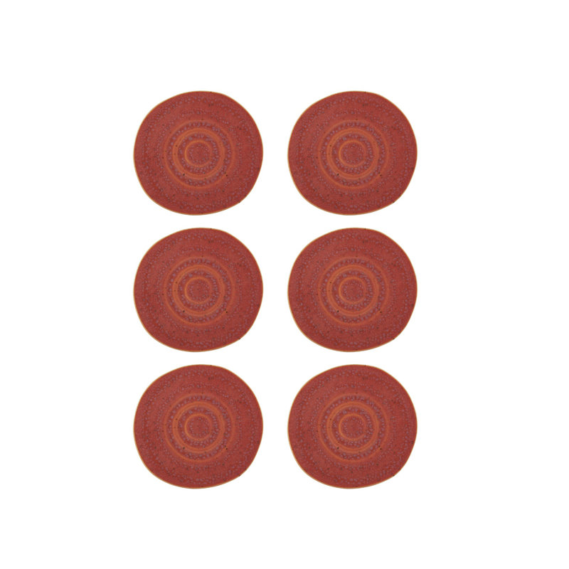 Gemstone Coral Stoneware Saucer
