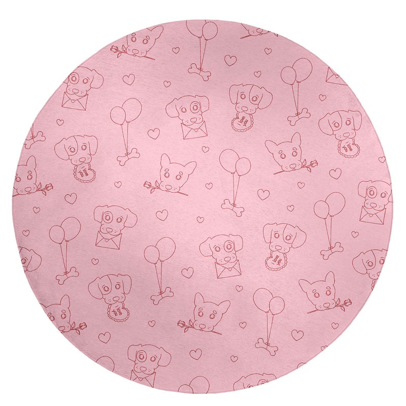 Chenille Indoor Rug, Round 5'