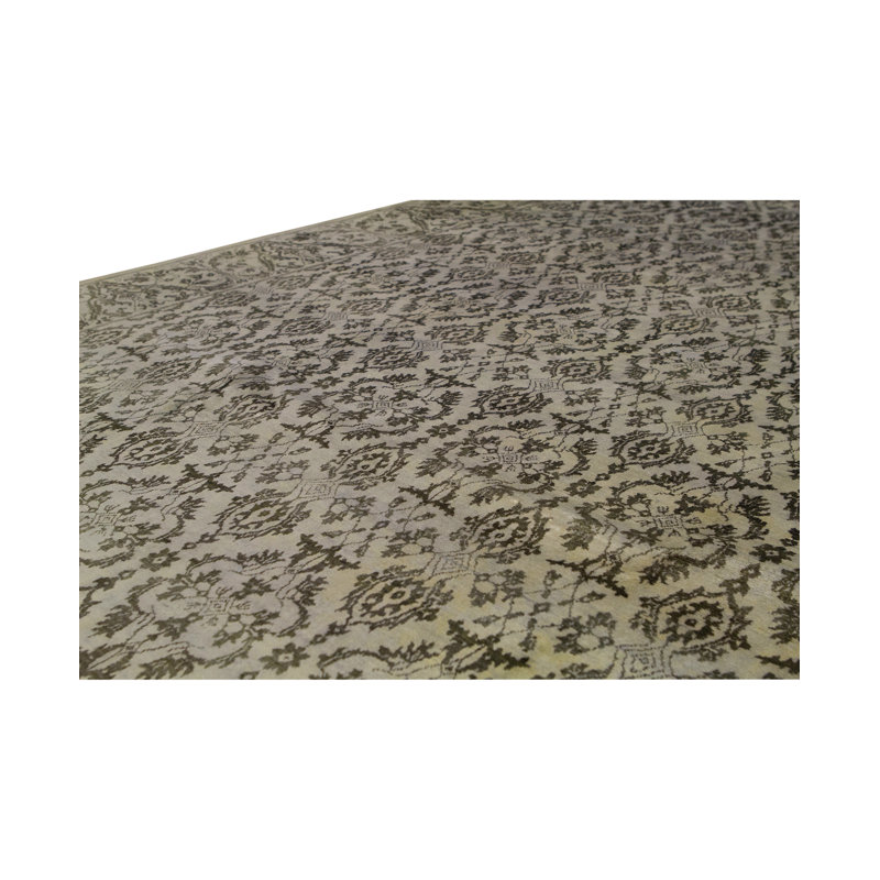 Tapis oriental ivoire / olive noué à la main Neo Villa