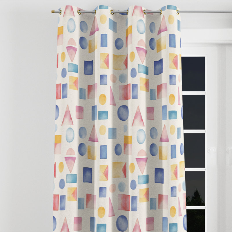 Rideaux obscurcissant pour chambre d'enfant - 1 panneau de rideaux à œillets Badami, L 52 po x L 108 po, Œillets dorés
