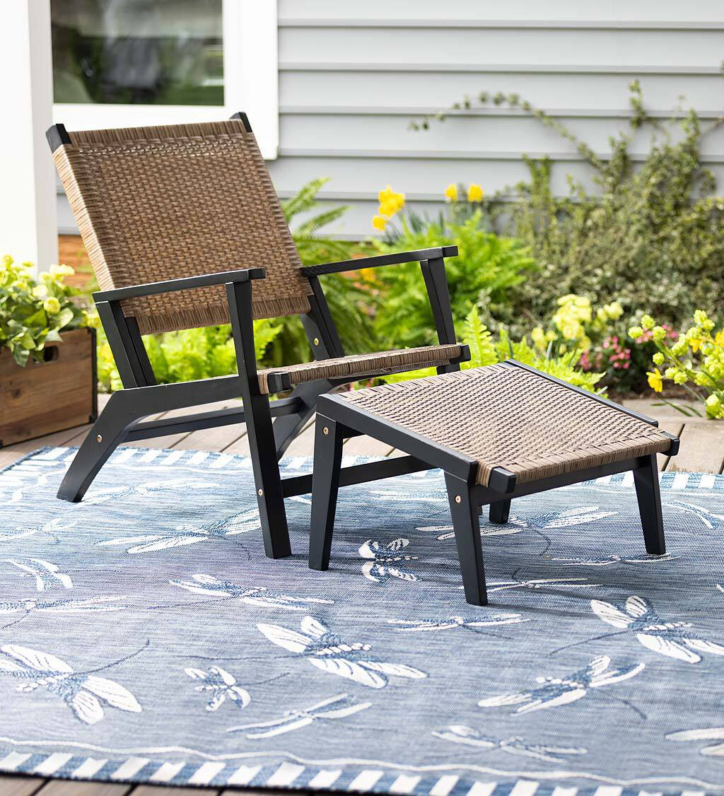outdoor reclining chair and ottoman