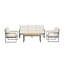 Ensemble de mobilier de patio extérieur en acier