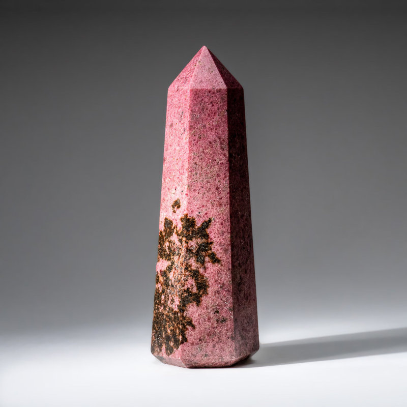 Genuine Polished Imperial Rhodonite Point from Madagascar (3 Lbs)