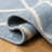 Rodgers Hand Woven Flat Weave Wool/Cotton Geometric Rug in Blue/Ivory-1759617137