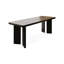 Bureau d'écriture rectangulaire en bois massif noir-117867019