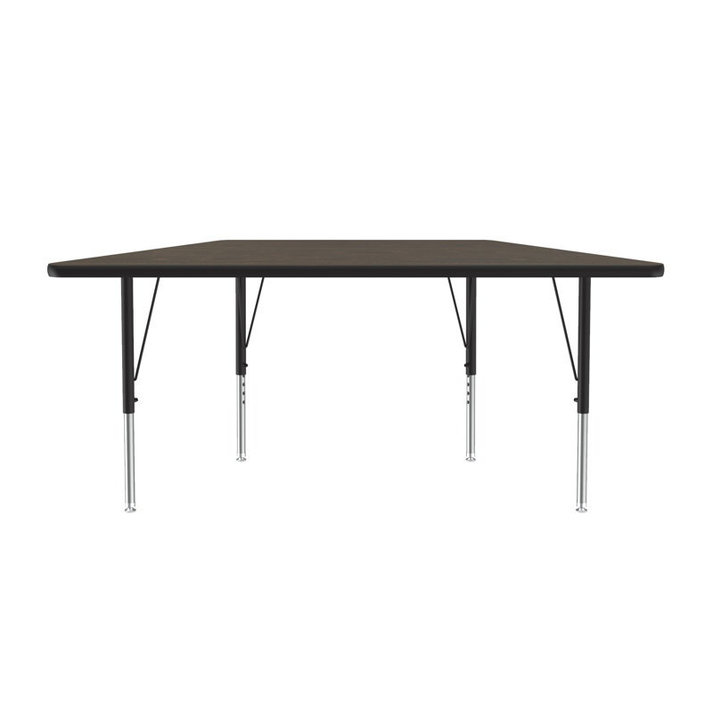 Table d'activité trapézoïdale à hauteur ajustable, Noyers