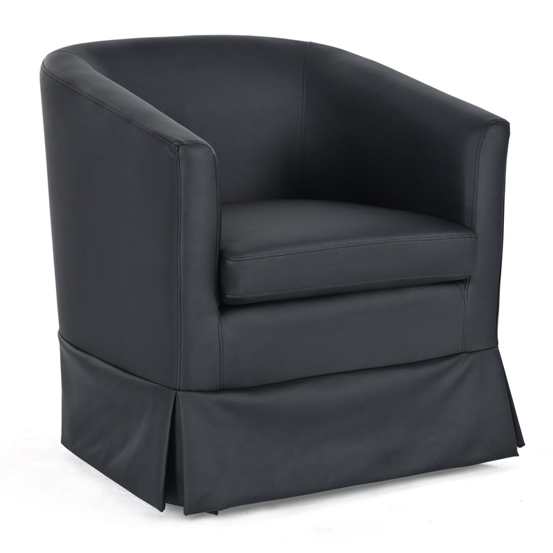 Breiona 27.36" Wide 360-Degree Swivel Chair, Black Duplicate