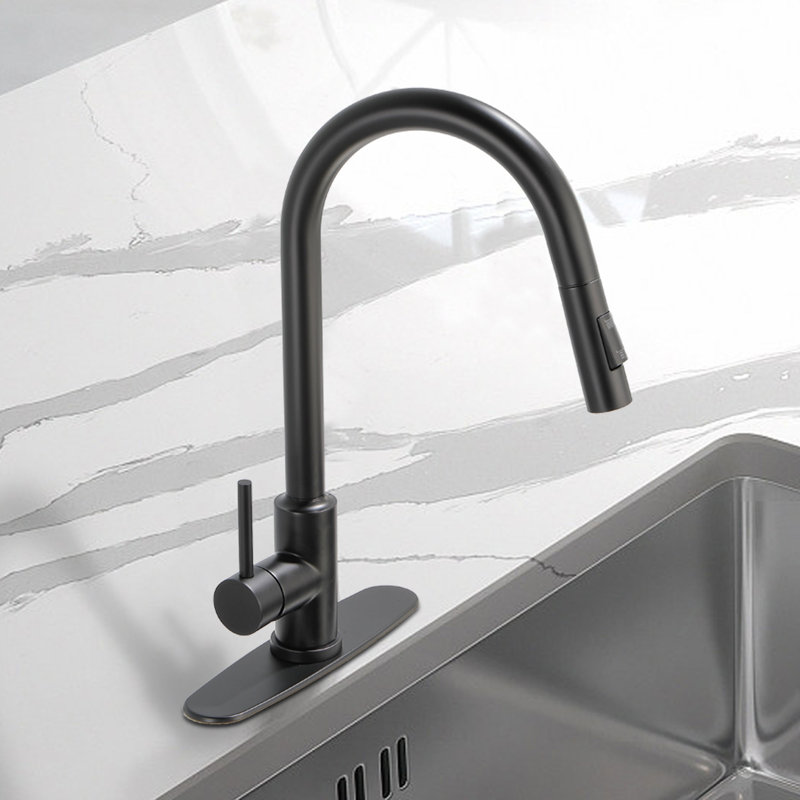 NOVEL Pull Down Kitchen Faucet, Matte Black