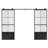 3/4 Lite Metal and Glass Double Barn Door with Installation Hardware Kit and Soft-close-100477378-98417945