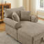 Chaise longue rembourrée en chenille avec rangement-110848827