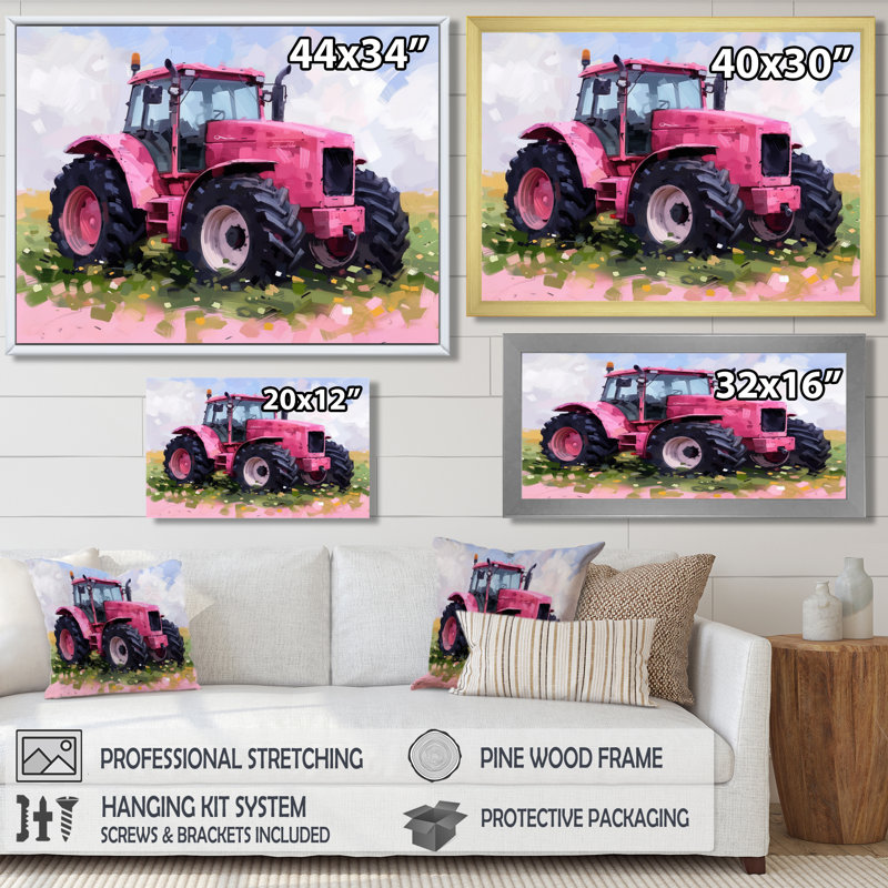 Filomena - décoration murale campagne, Toile avec cadre flottant noir, H 12 po x l 20 po x P 1 po