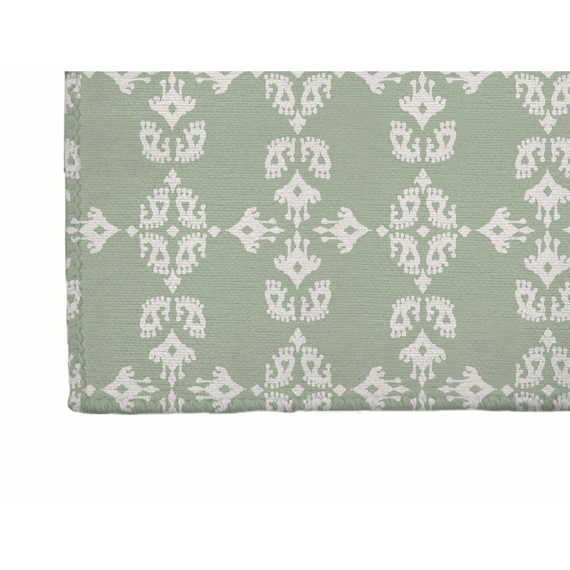 Cassia Kitchen Mat, Rectangle 4' x 6', Green