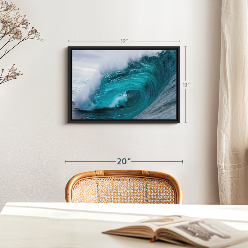«Crashing Blue Ocean Wave», reproduction sur toile, H 13 po x l 19 po